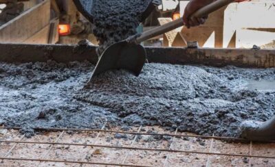 Concrete construction site